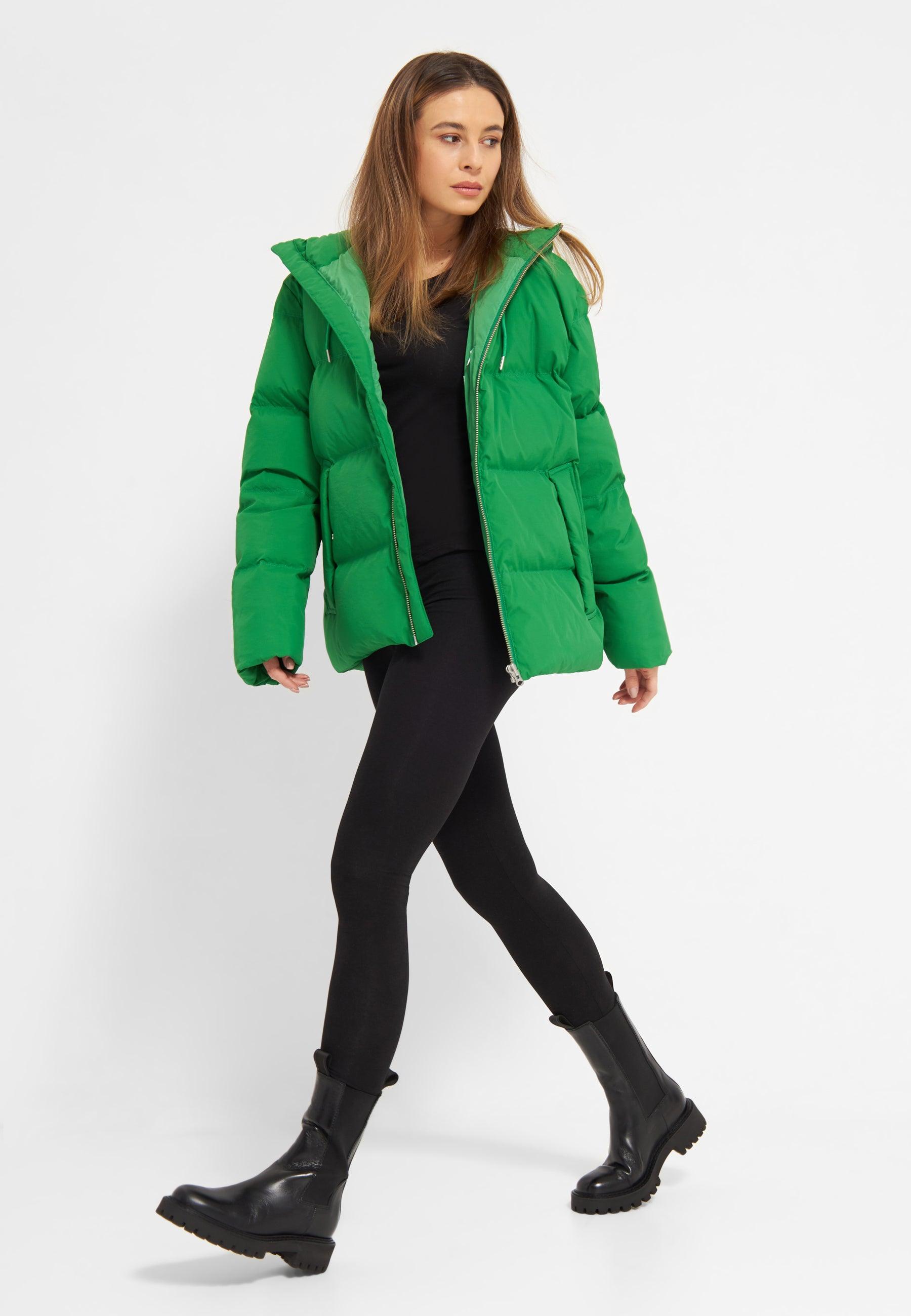 Short Hooded Puffer Jacket Green - Green – LÄST
