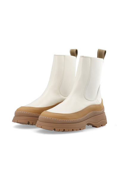 LÄST Dawson Chelsea Boot Ankle Boots Off White