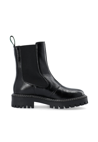 LÄST Demmi - Patent Leather - Black Ankle Boots Black