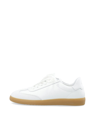 LÄST Elsa - Lether/Suede - White Low Sneakers White