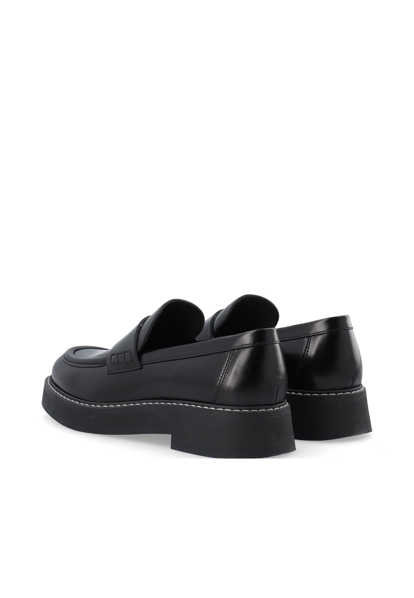 LÄST Milla - Leather - Black Loafers Black