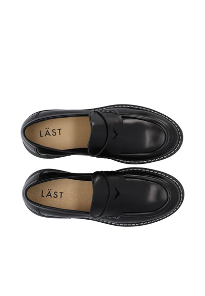 LÄST Milla - Leather - Black Loafers Black