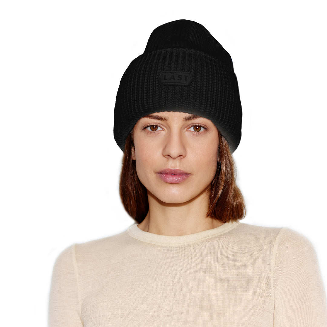 LÄST Oversize Beanie - Black Hood Black