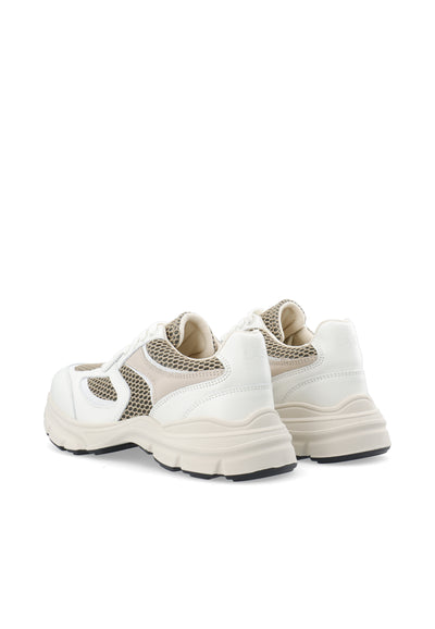 LÄST Sammy Runner - Leather/Textile - Off White/Beige Low Sneakers Off White/Beige