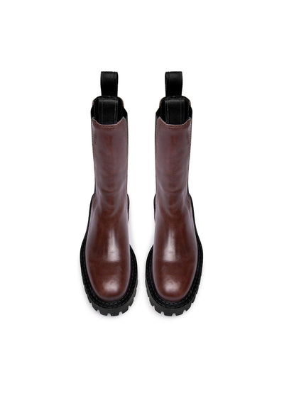 LÄST Angie Chelsea - Leather - Dark Brown Ankle Boots Dark Brown