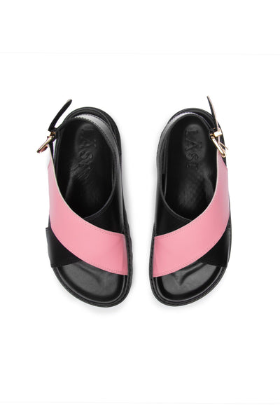LÄST Diana - Leather - Black/Pink Sandals Black/Pink