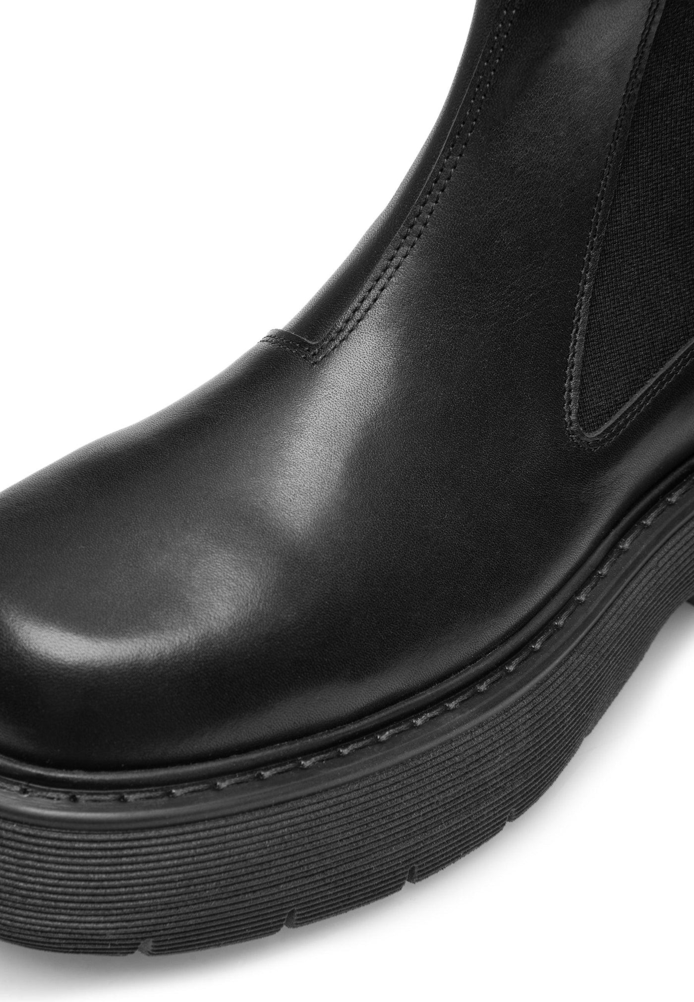 LÄST Ella - Leather - Black Ankle Boots Black