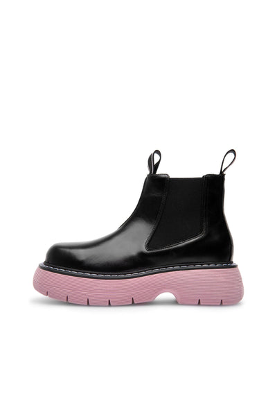LÄST Ella Chelsea Boot Ankle Boots Black/Pink