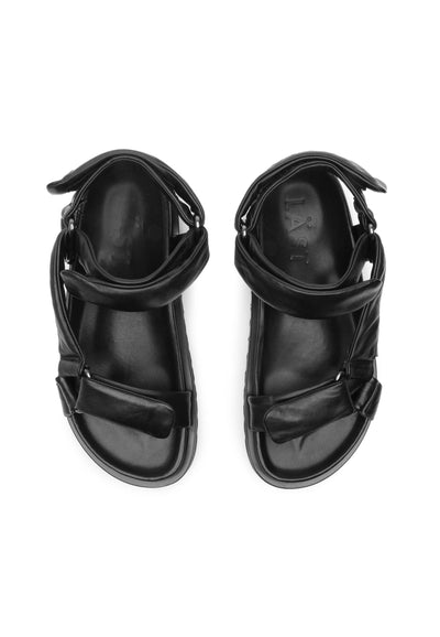 LÄST Flora - Leather - Black Sandals Black