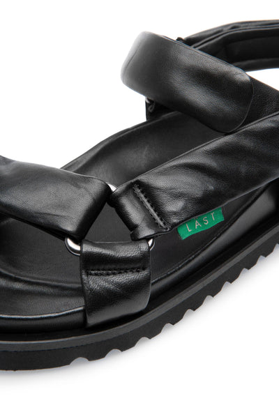 LÄST Flora - Leather - Black Sandals Black