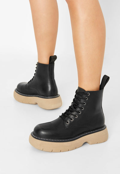 LÄST Jane - Leather - Black Ankle Boots Black