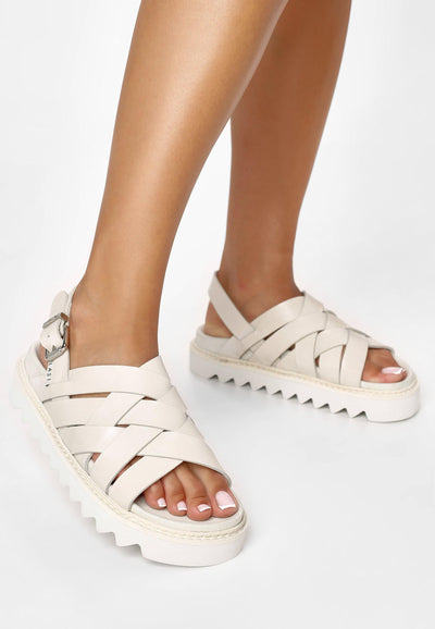 LÄST Maggie - Leather - Off White Sandals Off White