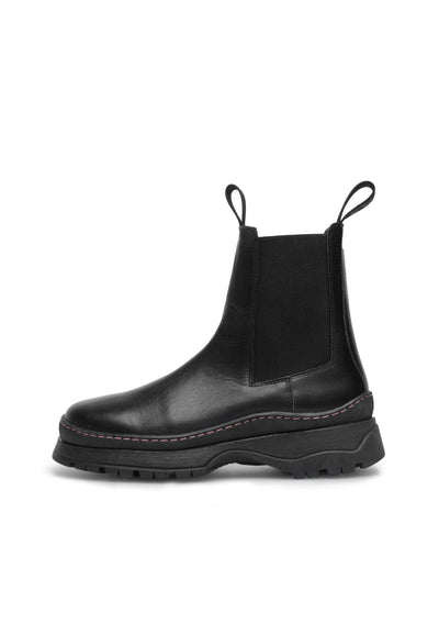 LÄST Powder Chelsea - Leather - Black Ankle Boots Black