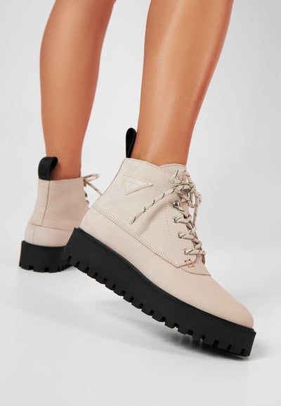 LÄST Rocky - Nubuck Leather - White II Ankle Boots White