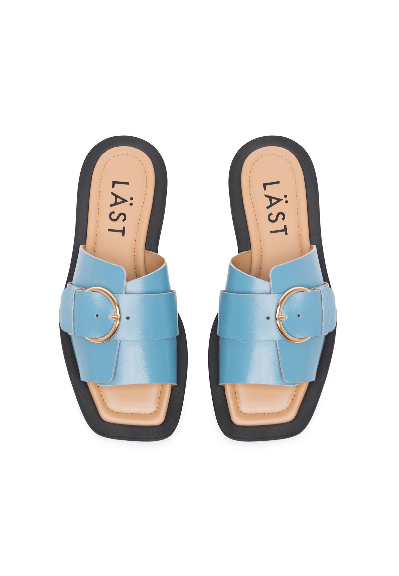 LÄST Selma - Leather - Blue Sandals Blue