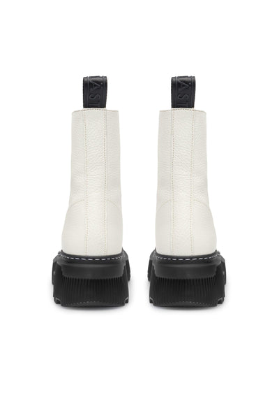 LÄST Shane Zip-Up Boot Ankle Boots Off White