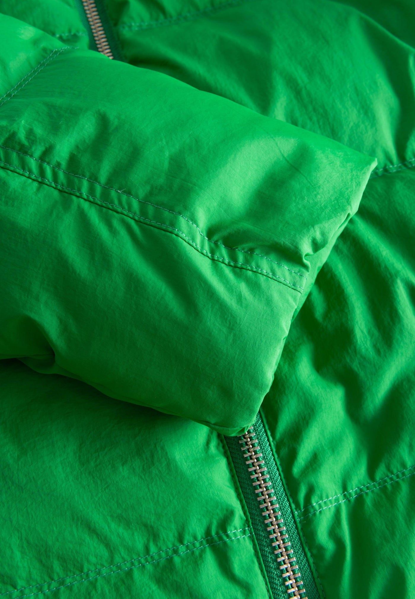 LÄST Short Hooded Puffer Jacket Green Jackets Green