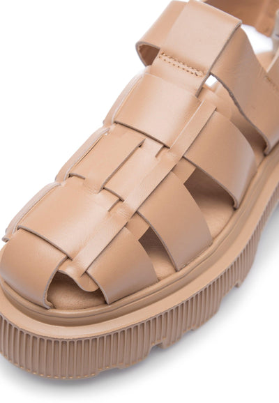 LÄST Tammy - Leather - Beige Sandals Beige