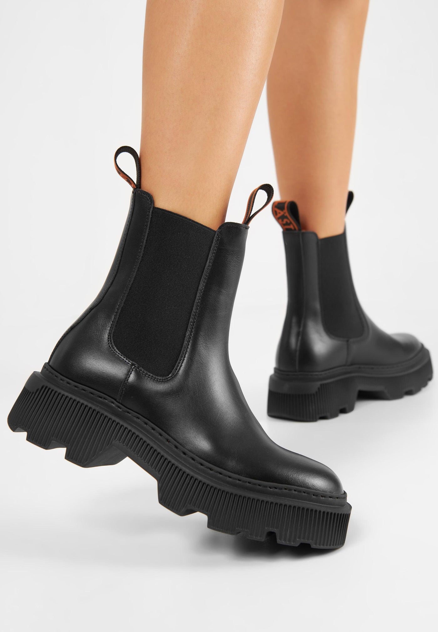 LÄST Trixy - Leather - Black Ankle Boots Black